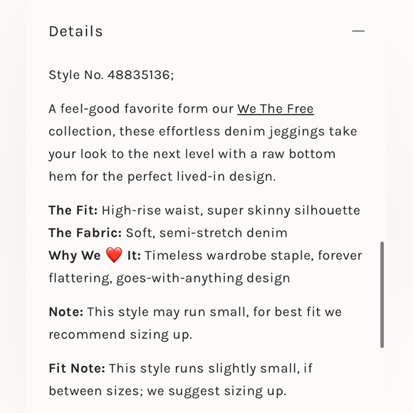 FP Raw High-Rise Jegging sz 26 - Picture 8 of 8